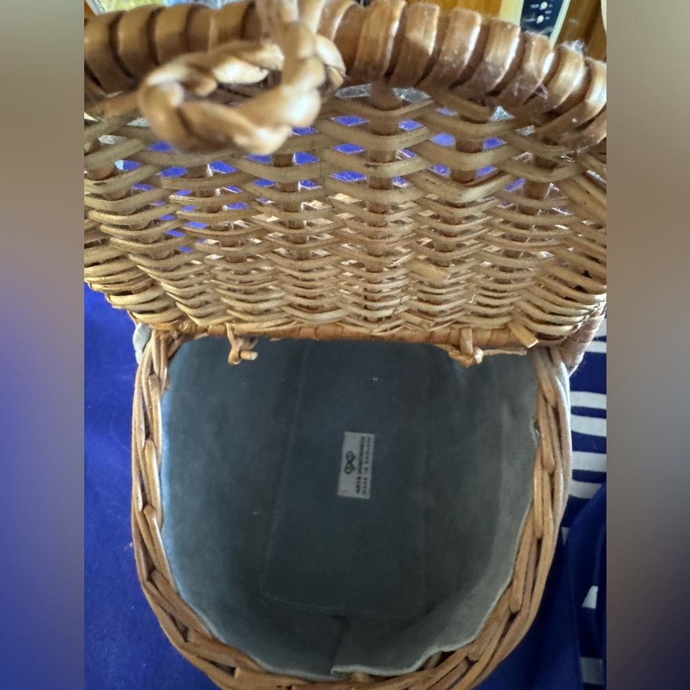 Anya Hindmarch 💯% Authentic Vintage Woven picnic Basket bag w/Handle RARE AHfind - Picture 9 of 12